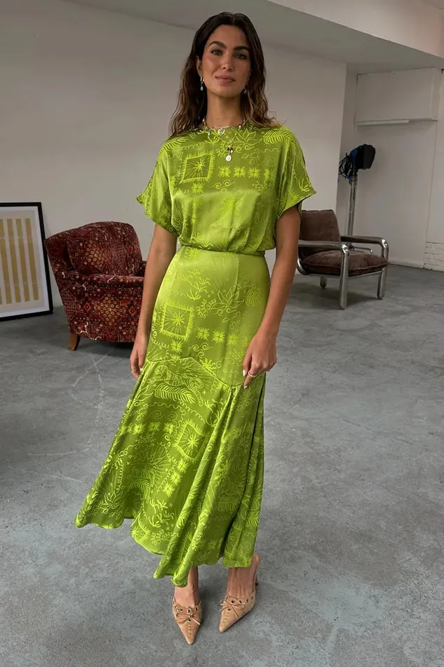 Never Fully Dressed Petite Lime Safari Erin Dress Petite 8211 Women