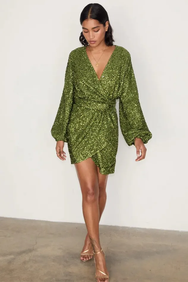 Never Fully Dressed Petite Olive Sequin Mini Vienna Petite 8211 Women