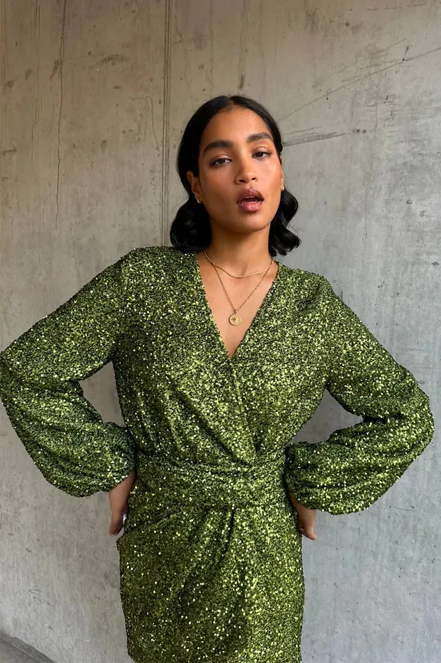 Never Fully Dressed Petite Olive Sequin Mini Vienna Petite 8211 Women