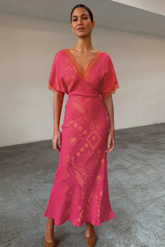 Never Fully Dressed Petite Pink Safari Thea Maxi Dress Petite 8211 Women