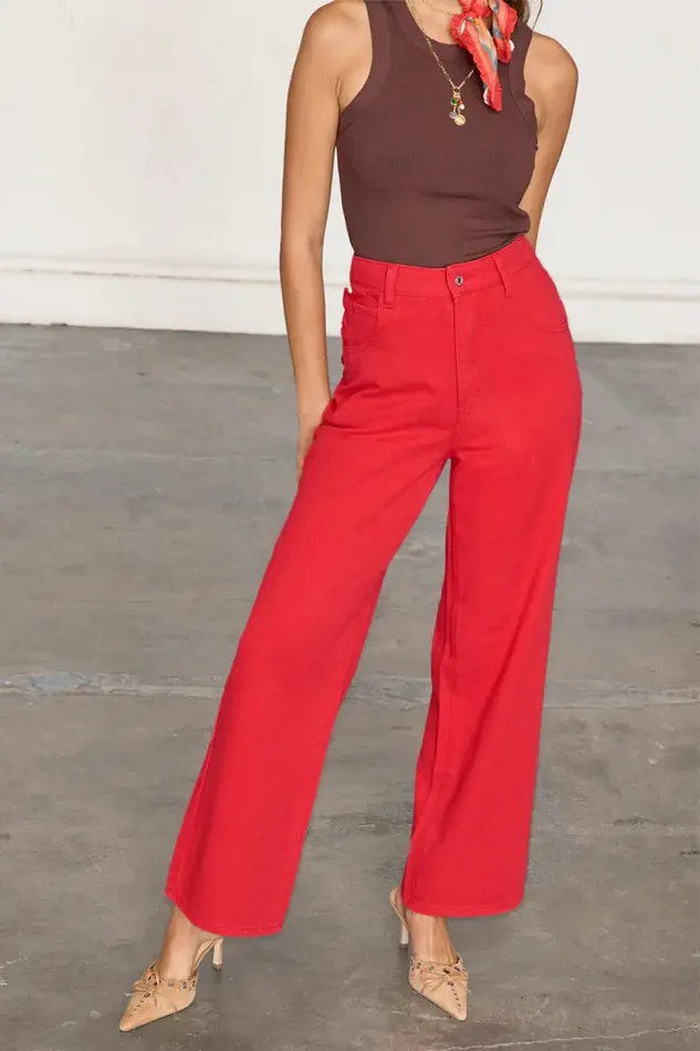 Never Fully Dressed Petite Red Denim Scallop Jeans Petite 8211 Women