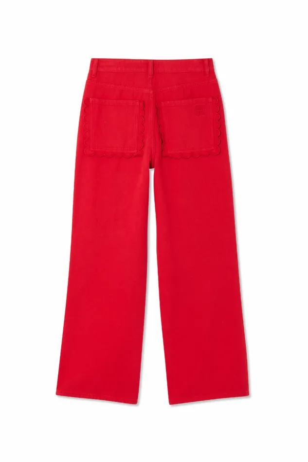 Never Fully Dressed Petite Red Denim Scallop Jeans Petite 8211 Women