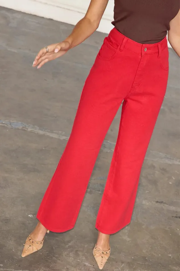 Never Fully Dressed Petite Red Denim Scallop Jeans Petite 8211 Women