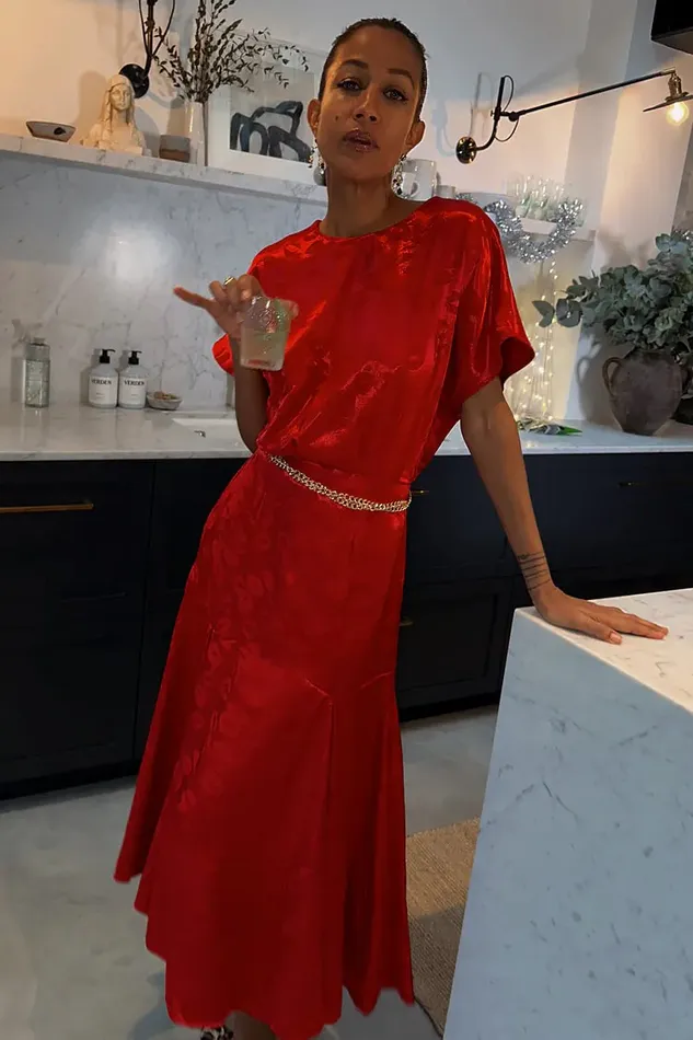 Never Fully Dressed Petite Red Kissed By NFD Erin Dress Petite 8211 Women