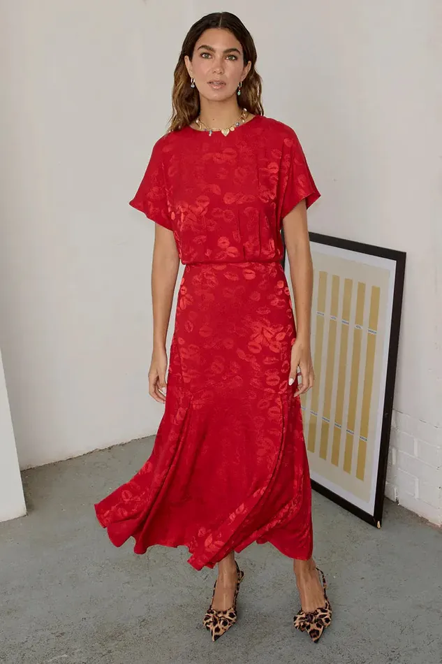 Never Fully Dressed Petite Red Kissed By NFD Erin Dress Petite 8211 Women