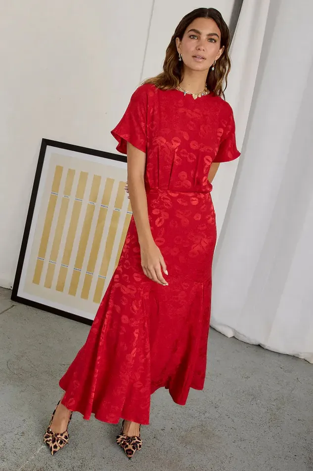 Never Fully Dressed Petite Red Kissed By NFD Erin Dress Petite 8211 Women