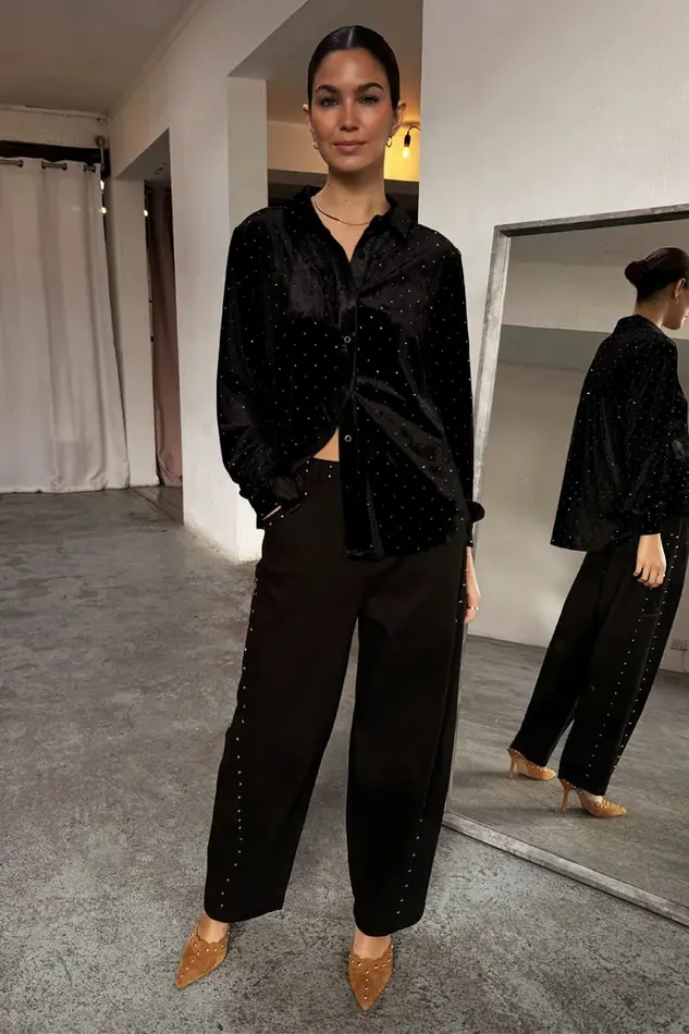 Never Fully Dressed Shirts Black Velvet Cristi Shirt 8211 Women