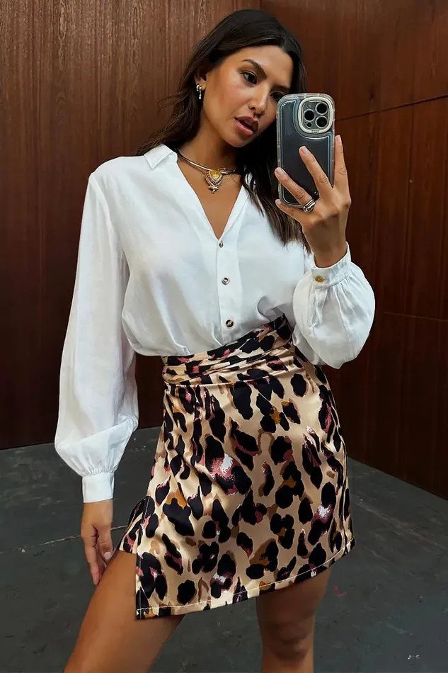 Never Fully Dressed Skirts Leopard Mini Jaspre Skirt 8211 Women