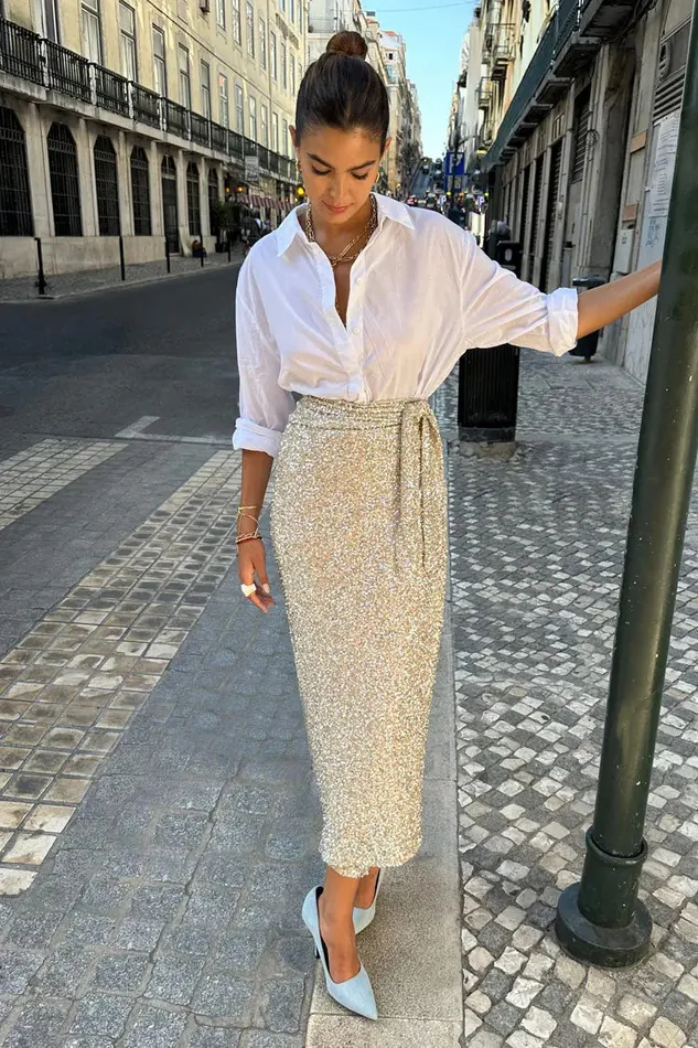 Never Fully Dressed Skirts Sequin Maxi Wrap Jaspre Skirt 8211 Women