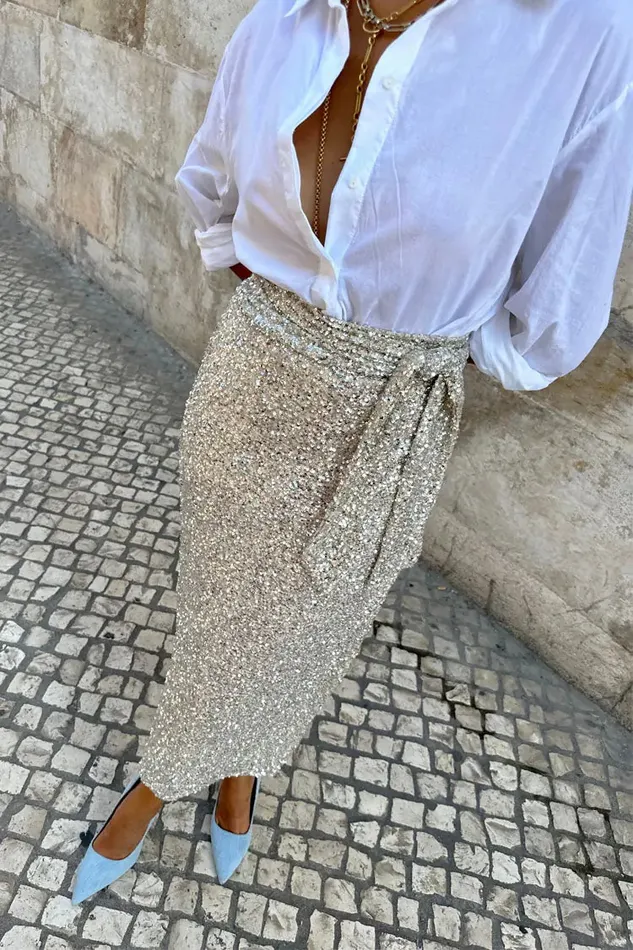 Never Fully Dressed Skirts Sequin Maxi Wrap Jaspre Skirt 8211 Women