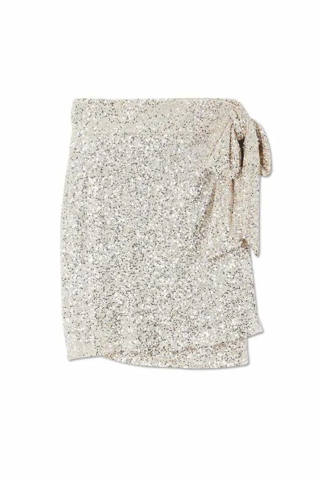 Never Fully Dressed Skirts Silver Sequin Mini Jaspre Skirt Petite 8211 Women