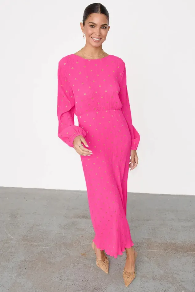 Never Fully Dressed Summer Somewhere Pink Plisse Emma Dress 8211 Women
