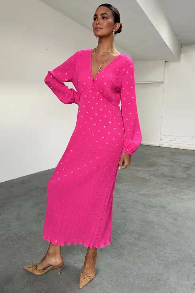 Never Fully Dressed Summer Somewhere Pink Plisse Emma Dress 8211 Women