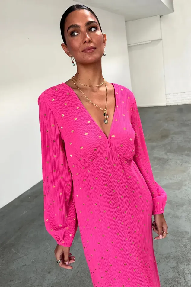 Never Fully Dressed Summer Somewhere Pink Plisse Emma Dress 8211 Women