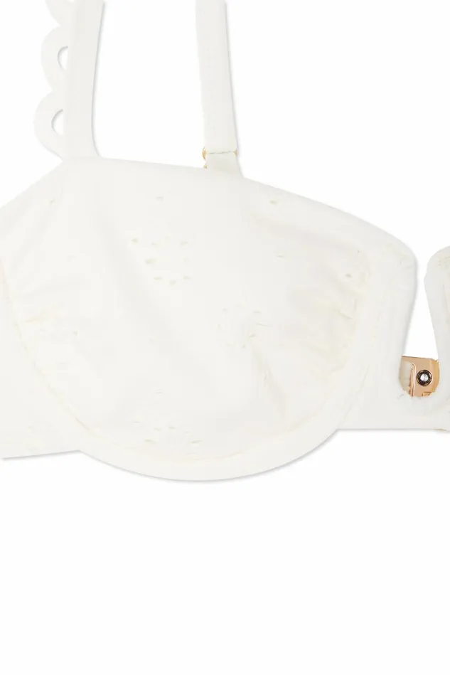 Never Fully Dressed Swim Broderie White Bikini Top 8211 Women