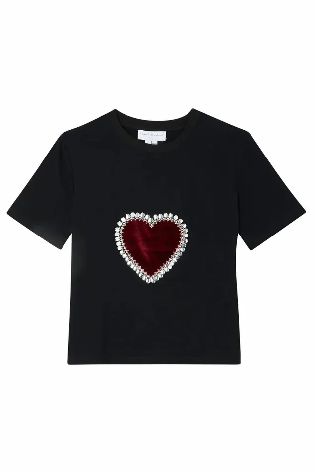 Never Fully Dressed Tops and TShirts Black Heart Baby T Shirt 8211 Women