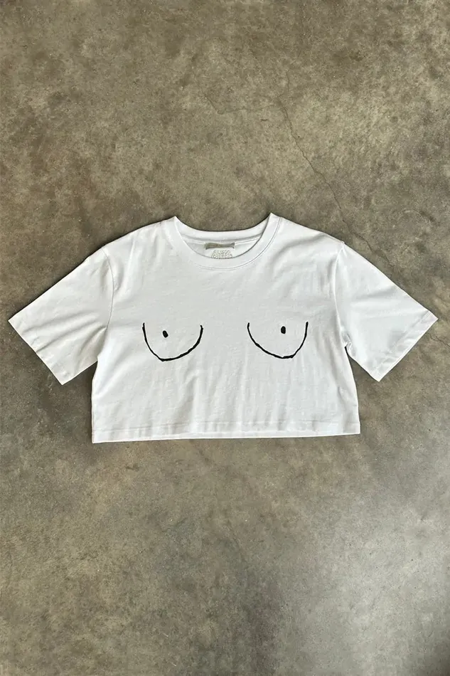 Never Fully Dressed Tops and TShirts Boob Crop Tshirt 8211 Women
