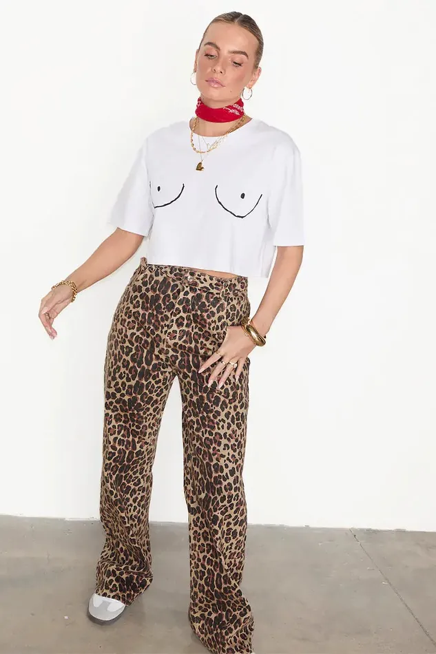 Never Fully Dressed Tops and TShirts Boob Crop Tshirt 8211 Women