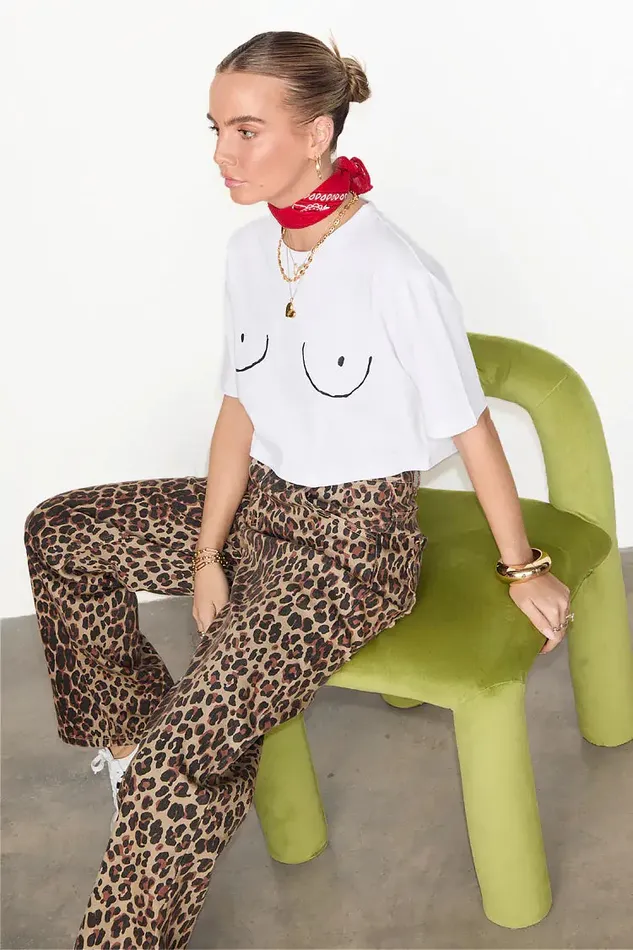 Never Fully Dressed Tops and TShirts Boob Crop Tshirt 8211 Women