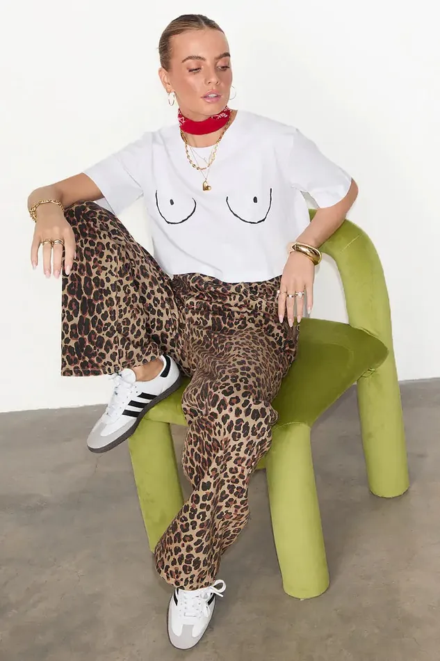 Never Fully Dressed Tops and TShirts Boob Crop Tshirt 8211 Women