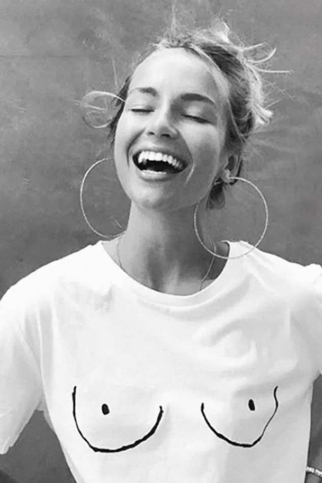 Never Fully Dressed Tops and TShirts Boob Tshirt 8211 Women