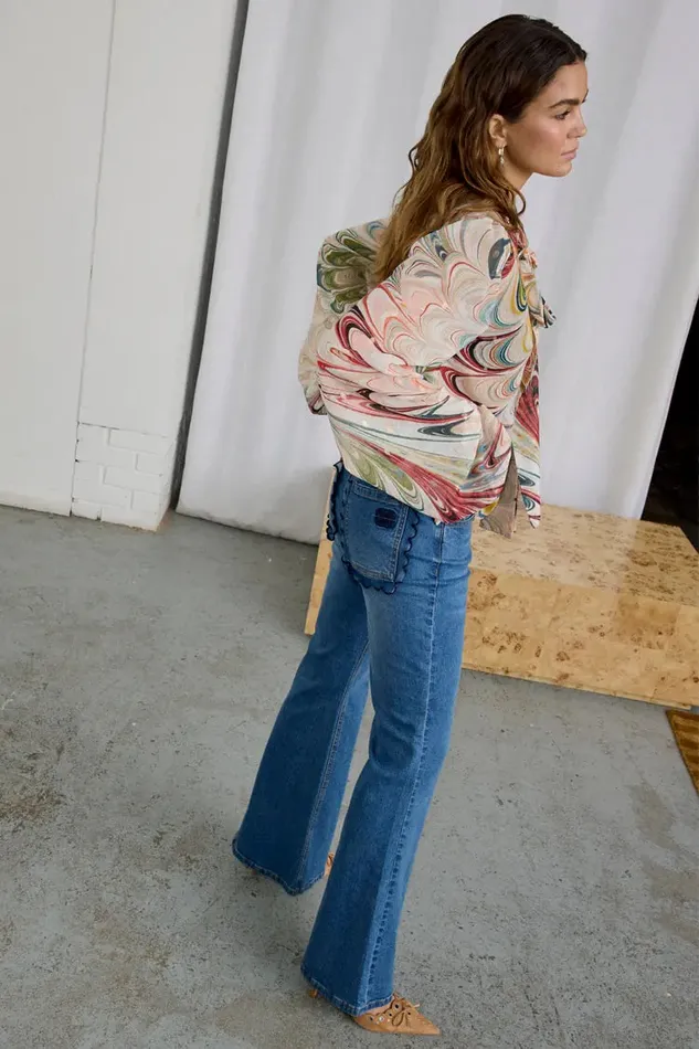 Never Fully Dressed Tops and TShirts Multi Marble Bibi Top 8211 Women