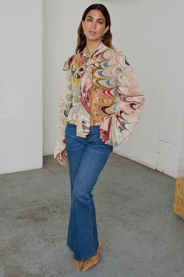 Never Fully Dressed Tops and TShirts Multi Marble Bibi Top 8211 Women