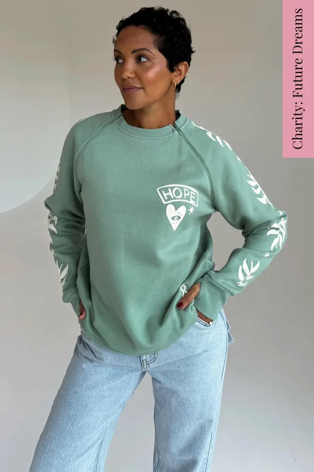 Never Fully Dressed Tops and TShirts Sage Sundazed Accessible Sweatshirt 8211 Women Never Fully Dressed Tops and TShirts Sage Sundazed Accessible Sweatshirt 8211 Women