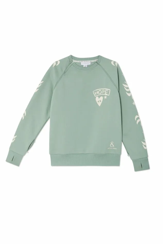 Never Fully Dressed Tops and TShirts Sage Sundazed Accessible Sweatshirt 8211 Women
