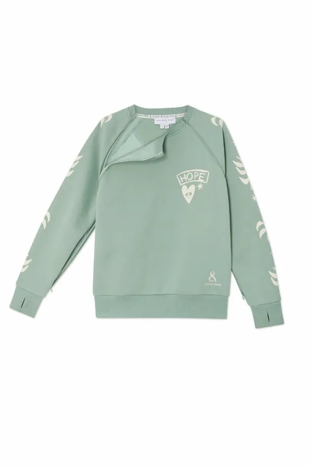 Never Fully Dressed Tops and TShirts Sage Sundazed Accessible Sweatshirt 8211 Women