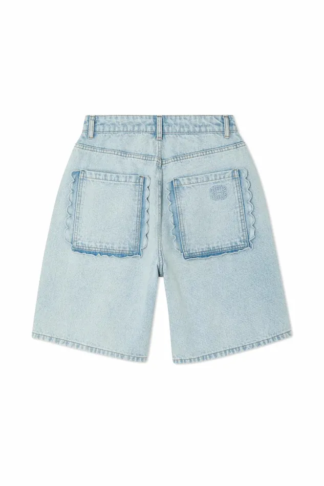 Never Fully Dressed Trousers and Shorts Denim Scallop Pocket Long Shorts 8211 Women