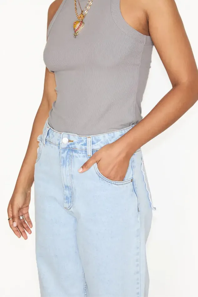 Never Fully Dressed Trousers and Shorts Scallop Detail Straight Leg Jeans 8211 Women