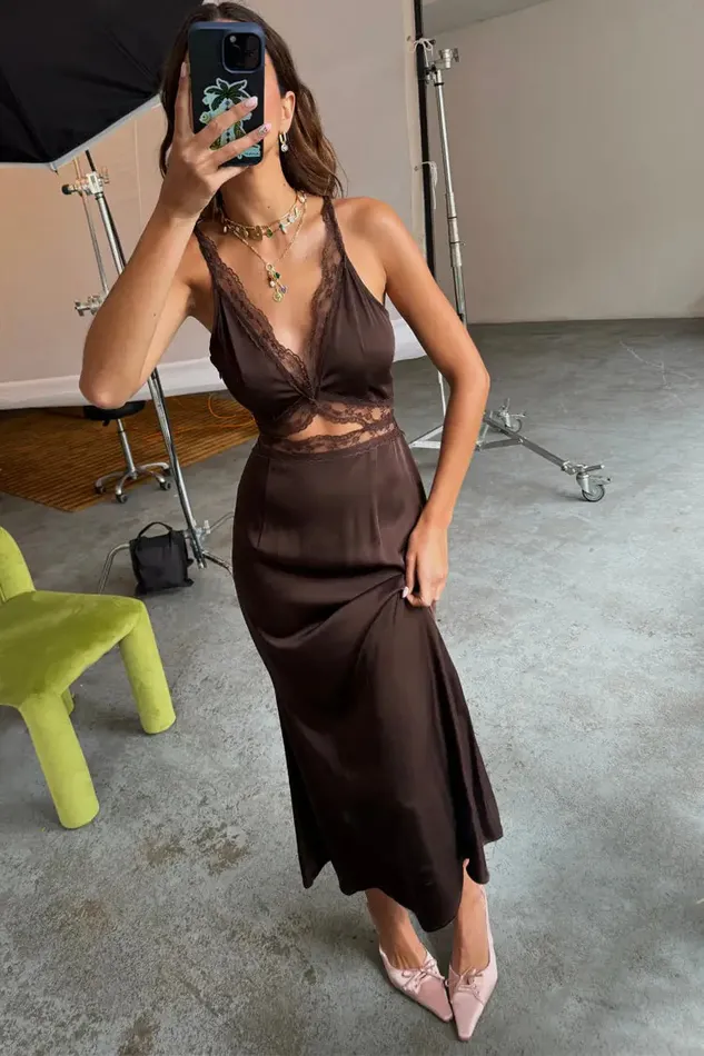 Never Fully Dressed Wedding Guest Chocolate Mimi Dress 8211 Women