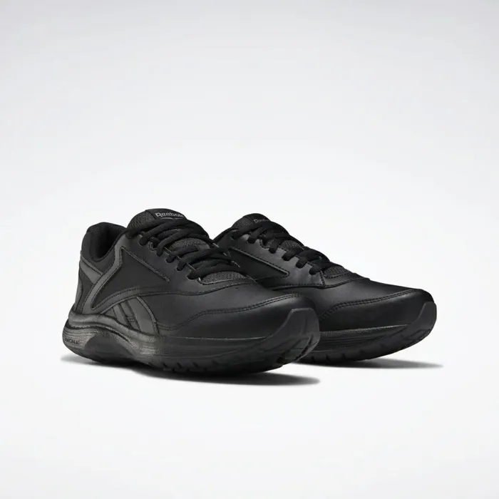 Nursing Shoes Womens Reebok Walk Ultra 7 DMX MAX Shoes Black Cold Grey Collegiate Royal
