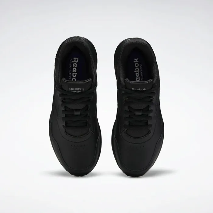Nursing Shoes Womens Reebok Walk Ultra 7 DMX MAX Shoes Black Cold Grey Collegiate Royal