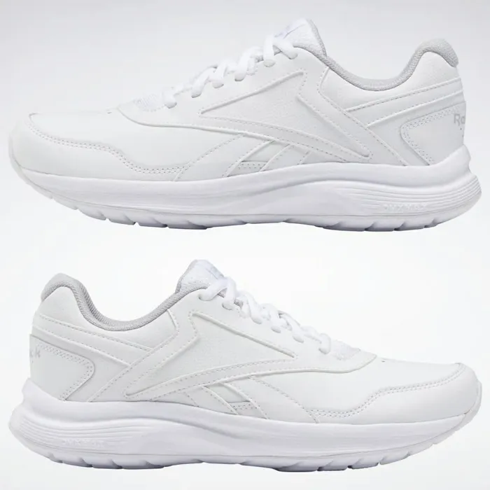 Nursing Shoes Womens Reebok Walk Ultra 7 DMX MAX Shoes White Cold Grey 2 Collegiate Royal