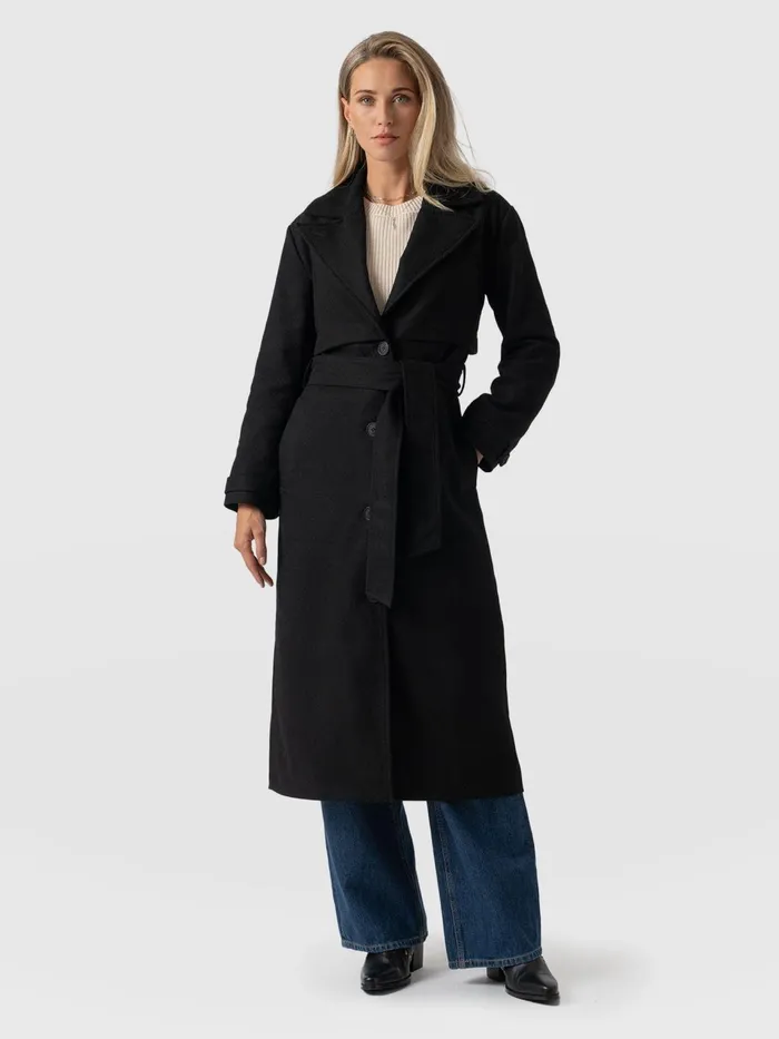 Odette Coat 8211 Black Black Women Saint And Sofia Coats and Jackets