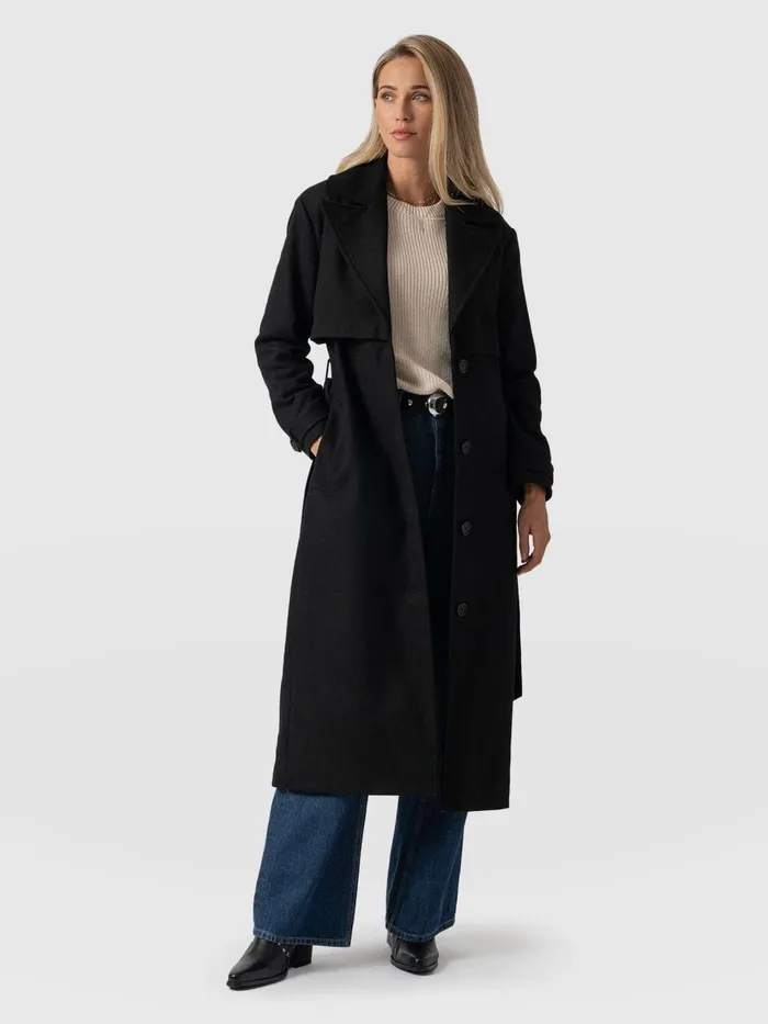 Odette Coat 8211 Black Black Women Saint And Sofia Coats and Jackets