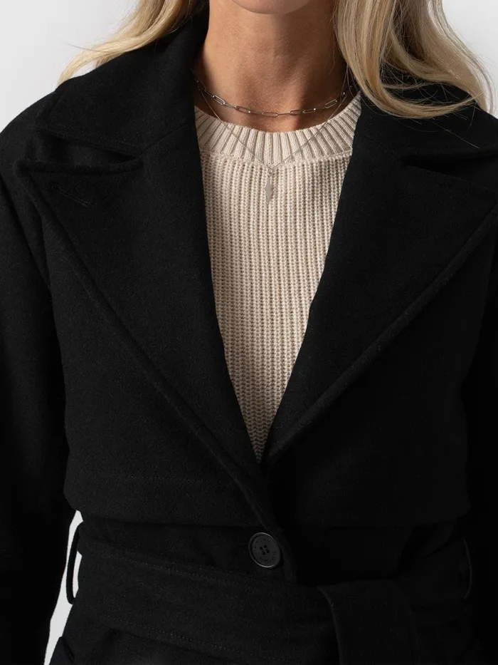 Odette Coat 8211 Black Black Women Saint And Sofia Coats and Jackets