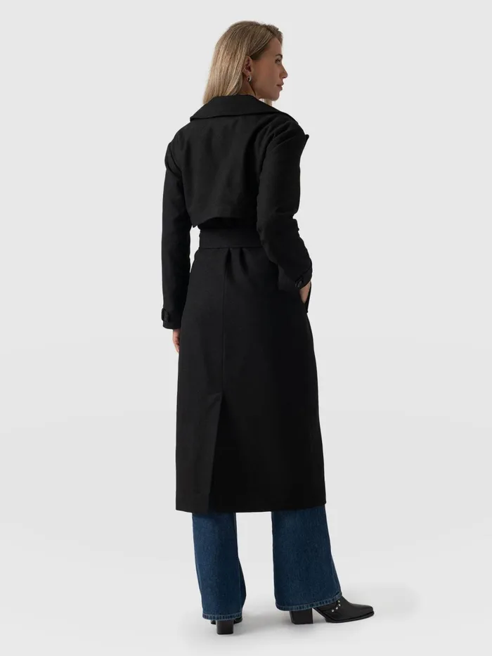 Odette Coat 8211 Black Black Women Saint And Sofia Coats and Jackets