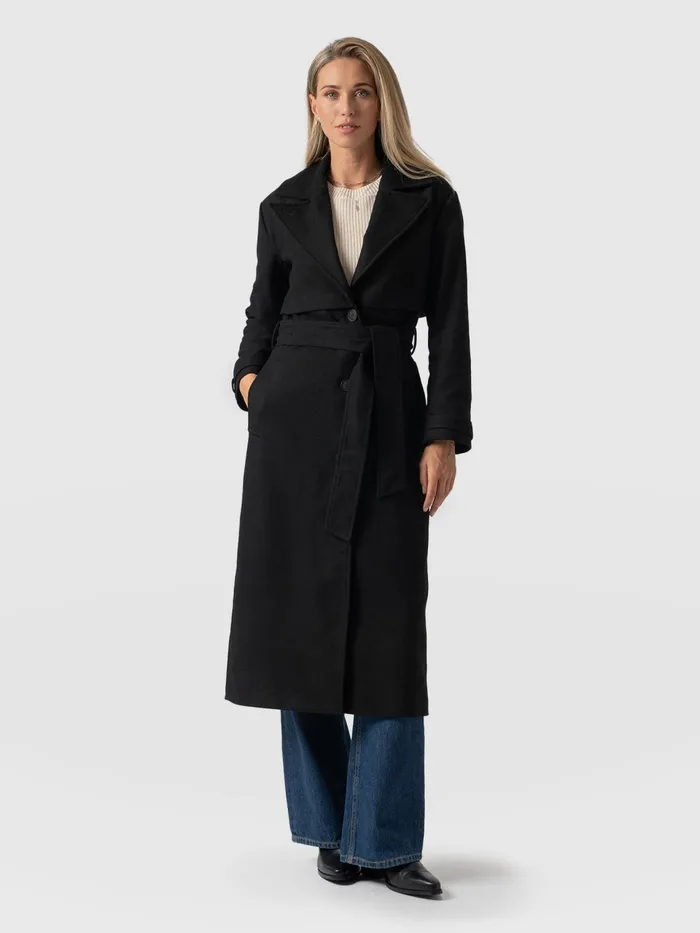 Odette Coat 8211 Black Black Women Saint And Sofia Coats and Jackets