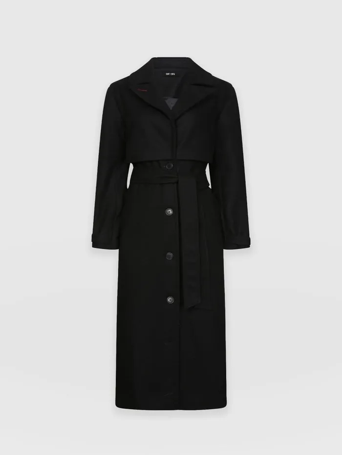 Odette Coat 8211 Black Black Women Saint And Sofia Coats and Jackets