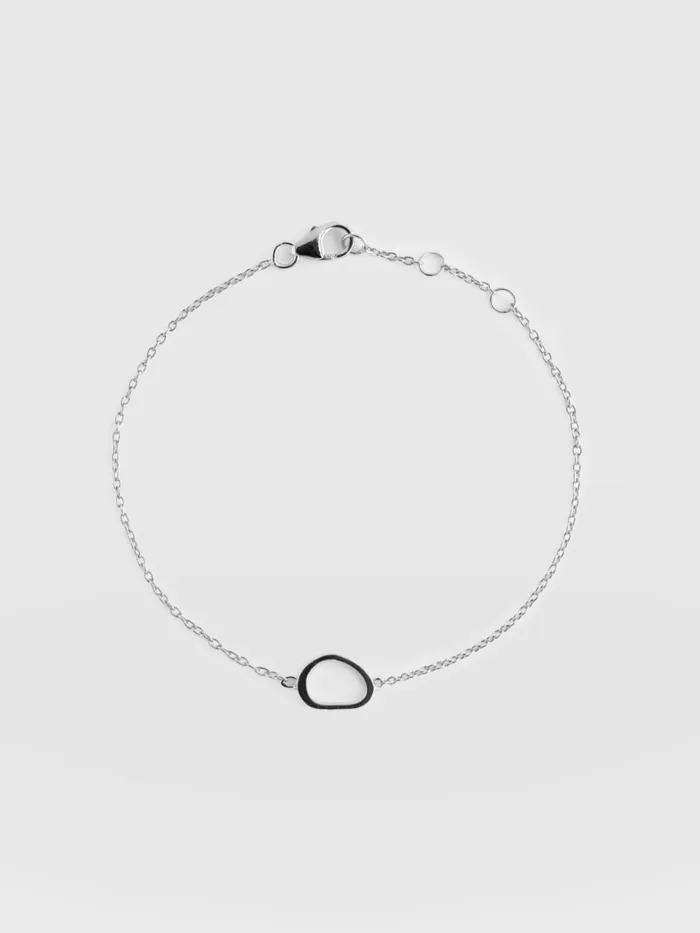 Organic Open Oval Bracelet 8211 Silver Silver Women Saint And Sofia Bracelets Organic Open Oval Bracelet 8211 Silver Silver Women Saint And Sofia Bracelets