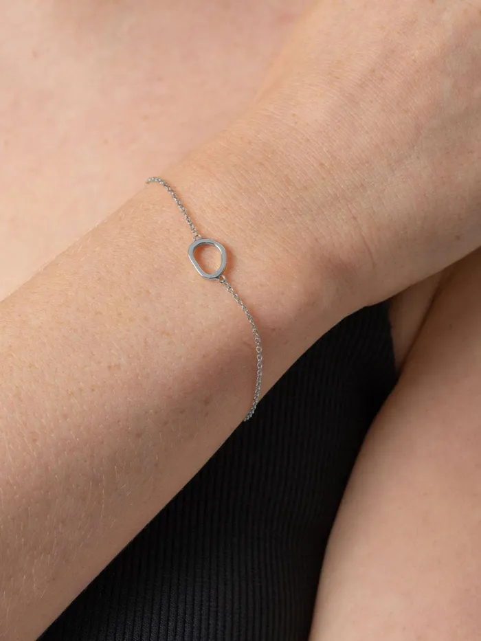 Organic Open Oval Bracelet 8211 Silver Silver Women Saint And Sofia Bracelets