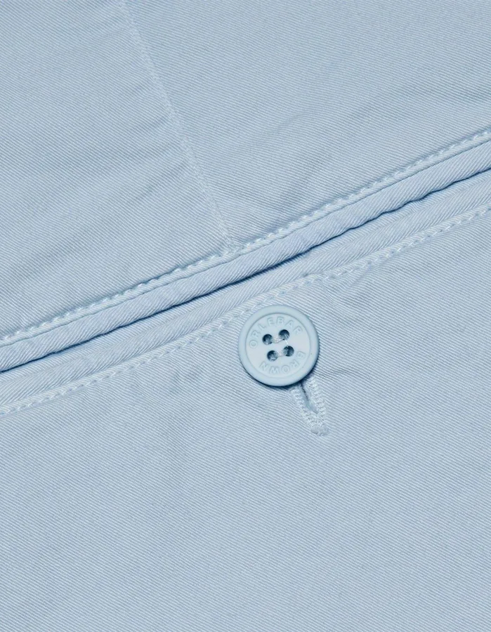 Orlebar Brown Day Shorts Men Bulldog Cotton Twill Ice Blue