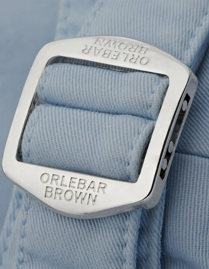 Orlebar Brown Day Shorts Men Bulldog Cotton Twill Ice Blue