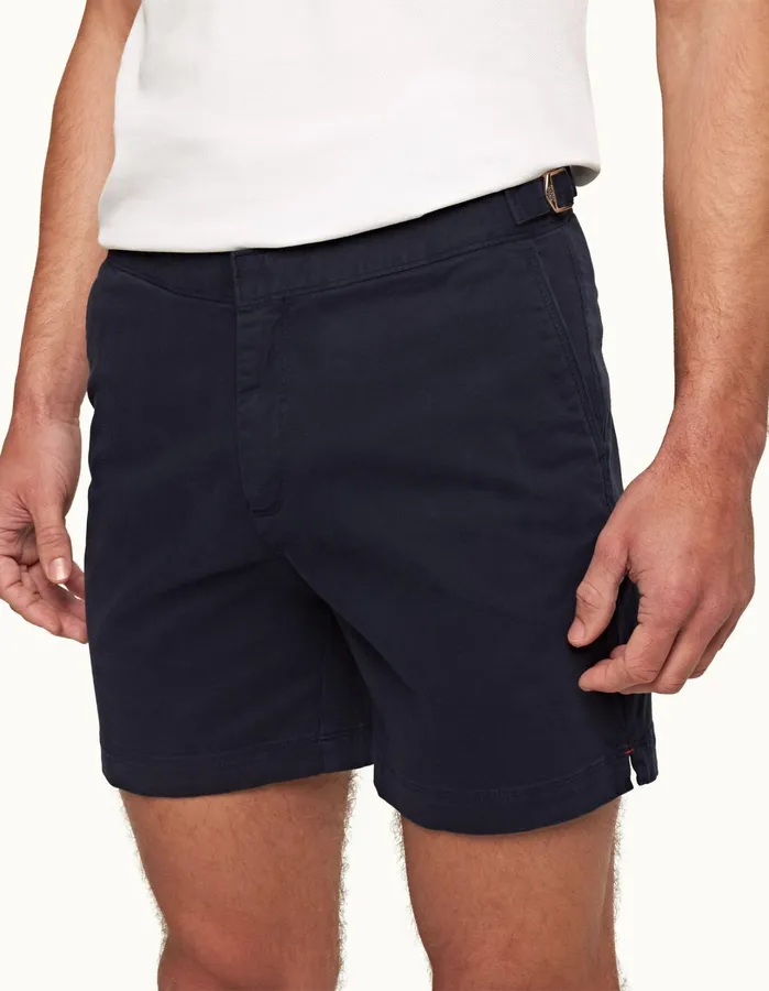 Orlebar Brown Day Shorts Men Bulldog StretchCotton Dark Navy