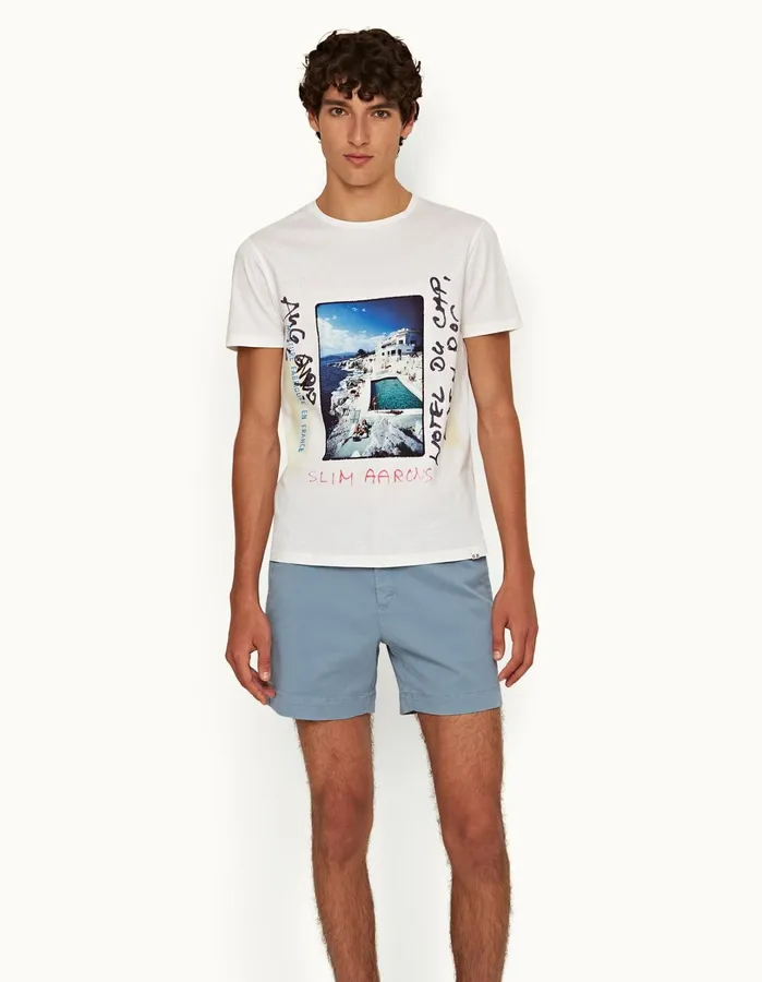 Orlebar Brown Day Shorts Men Bulldog StretchCotton Wish Blue