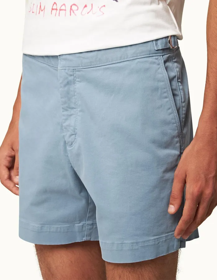 Orlebar Brown Day Shorts Men Bulldog StretchCotton Wish Blue