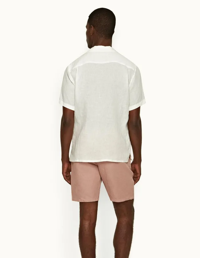 Orlebar Brown Day Shorts Men Cornell Linen Caramel Pink